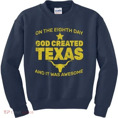 God Created Texas Kids Sweatshirt