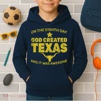 God Created Texas Kids Hoodie thumb 2