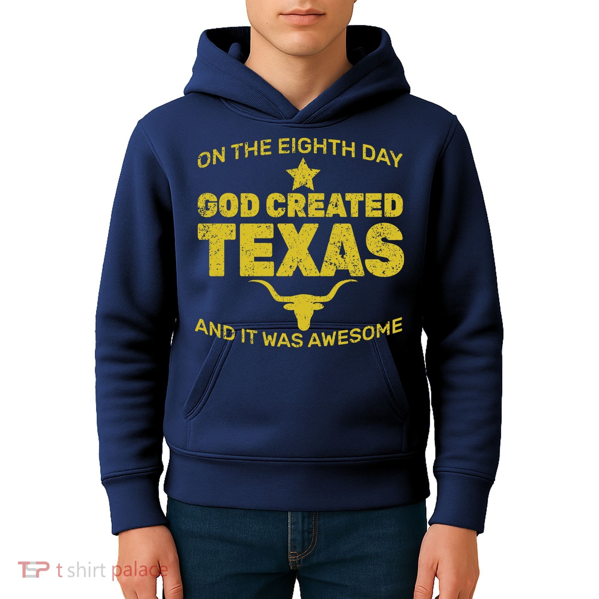 God Created Texas Kids Hoodie