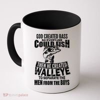 God Created Walleye Coffee Mug thumb 0