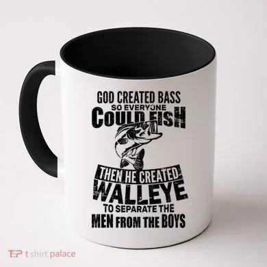 God Created Walleye Coffee Mug