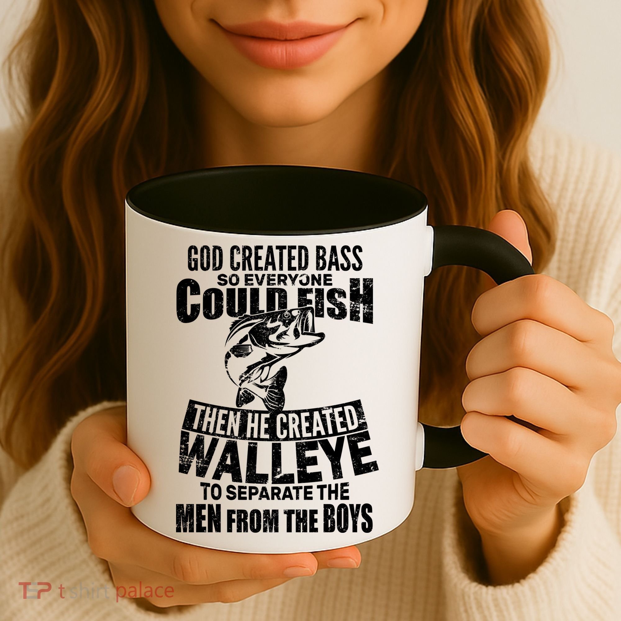 God Created Walleye Coffee Mug