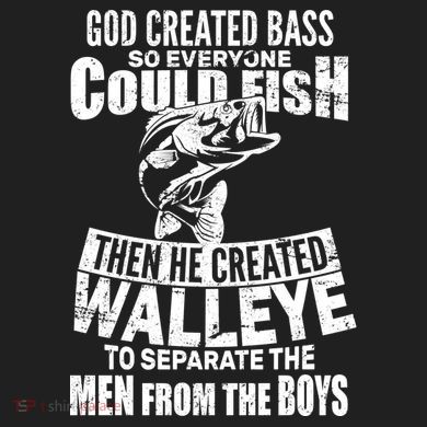 God Created Walleye Plastic Christmas Ball Ornament
