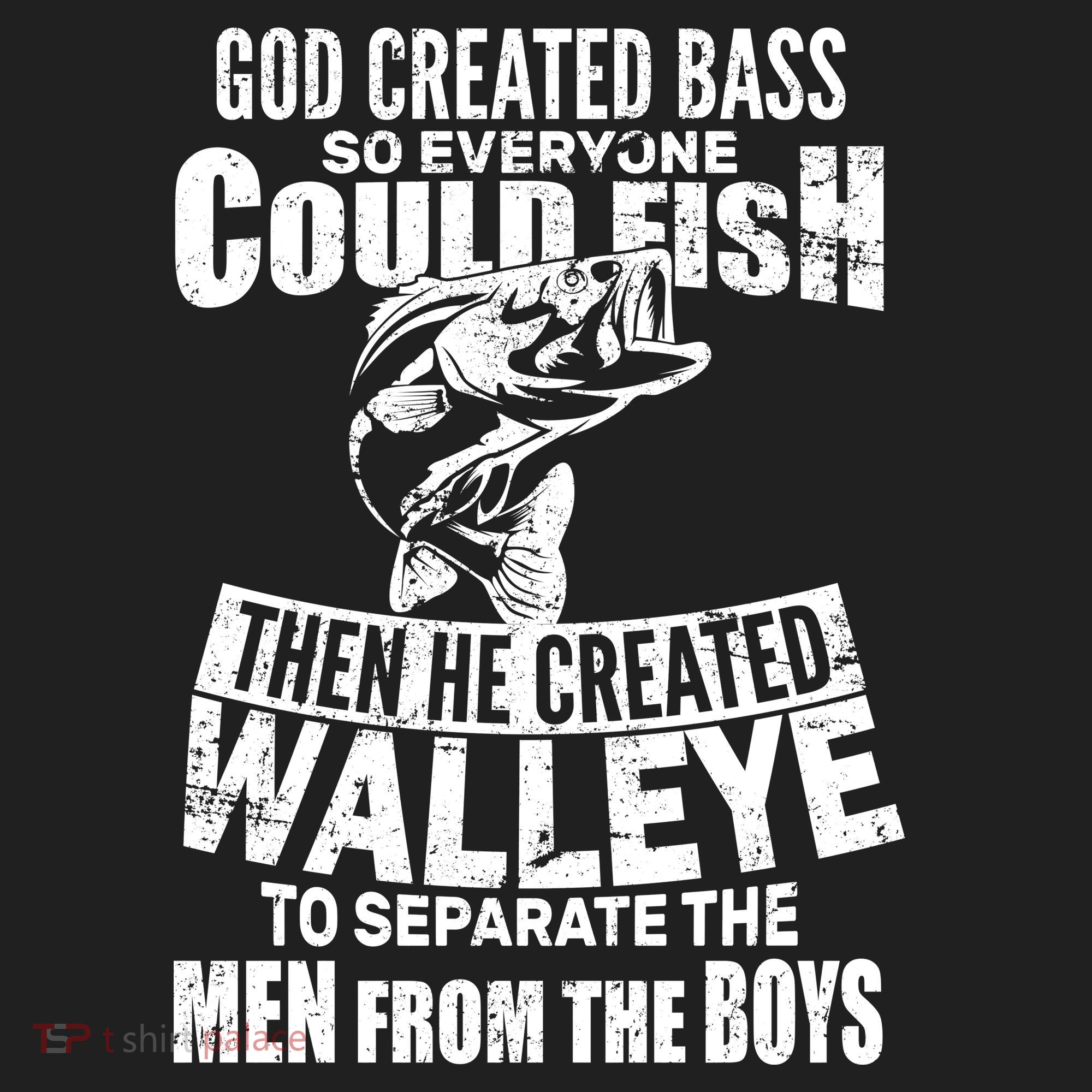 God Created Walleye Plastic Christmas Ball Ornament