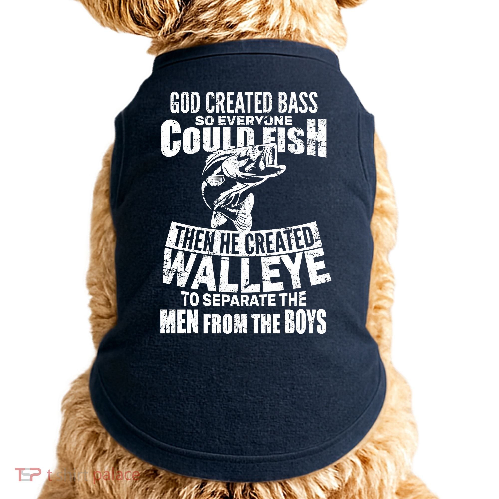 God Created Walleye Doggie Tank