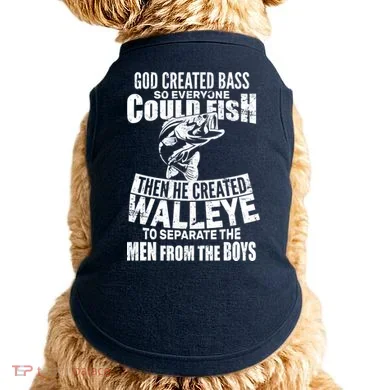 God Created Walleye Doggie Tank
