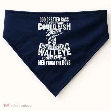 God Created Walleye USA-Made Doggie Bandana