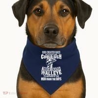 God Created Walleye USA-Made Doggie Bandana thumb 1
