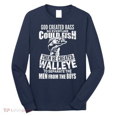 God Created Walleye Long Sleeve Shirt