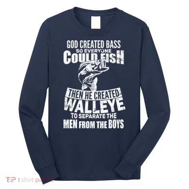 God Created Walleye Long Sleeve Shirt