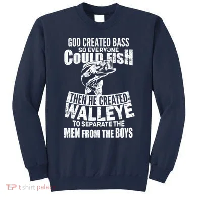 God Created Walleye Sweatshirt