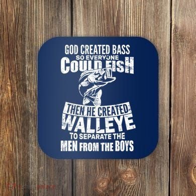 God Created Walleye Coaster