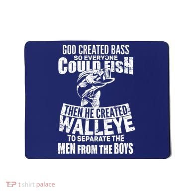God Created Walleye Mousepad