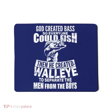 God Created Walleye Mousepad