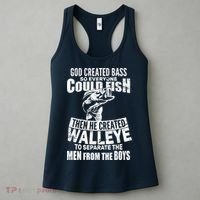 God Created Walleye Women's Tank Top thumb 3