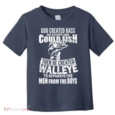God Created Walleye Toddler T-Shirt
