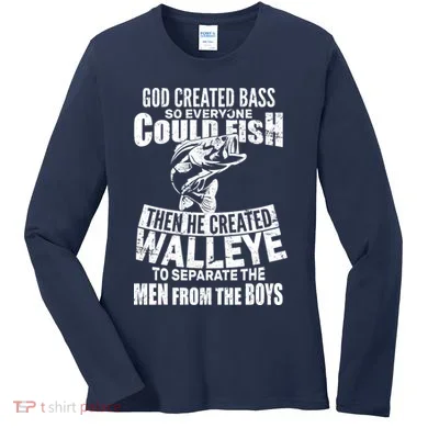 God Created Walleye Women's Long Sleeve Shirt