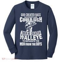God Created Walleye Kids Long Sleeve Shirt thumb 0
