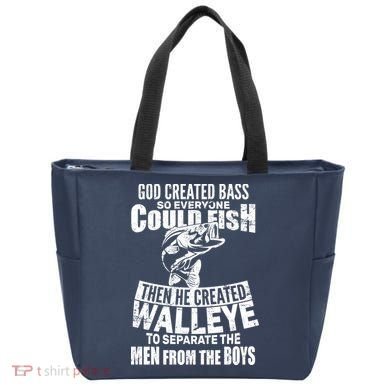 God Created Walleye Tote Bag