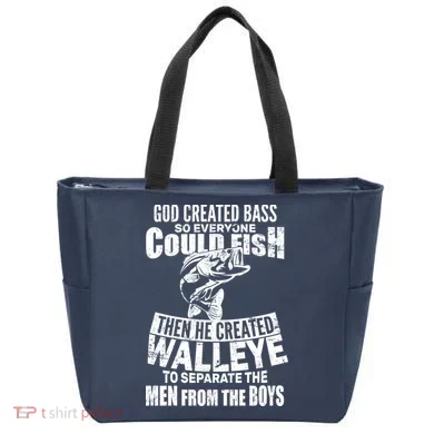 God Created Walleye Tote Bag