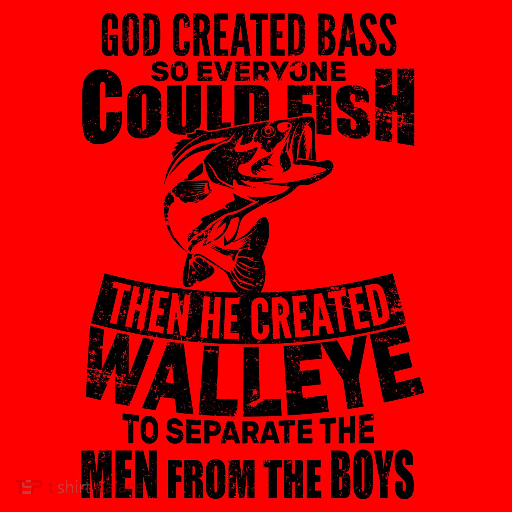 God Created Walleye Santa Hat
