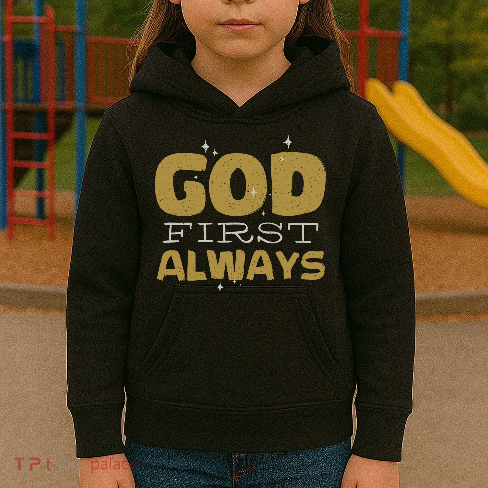 God First Always Kids Hoodie