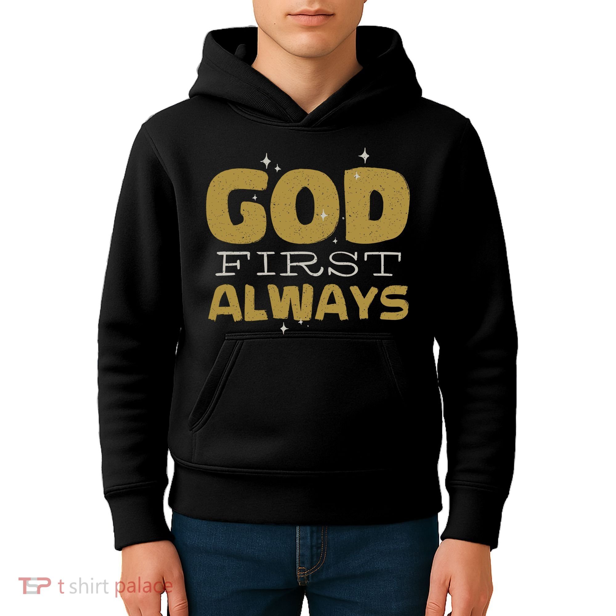 God First Always Kids Hoodie