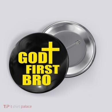 God First Bro Button