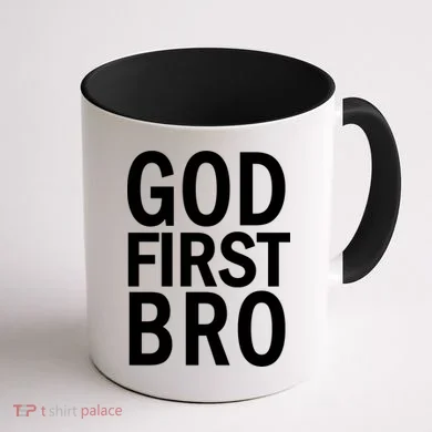 God First Bro Christian Coffee Mug back