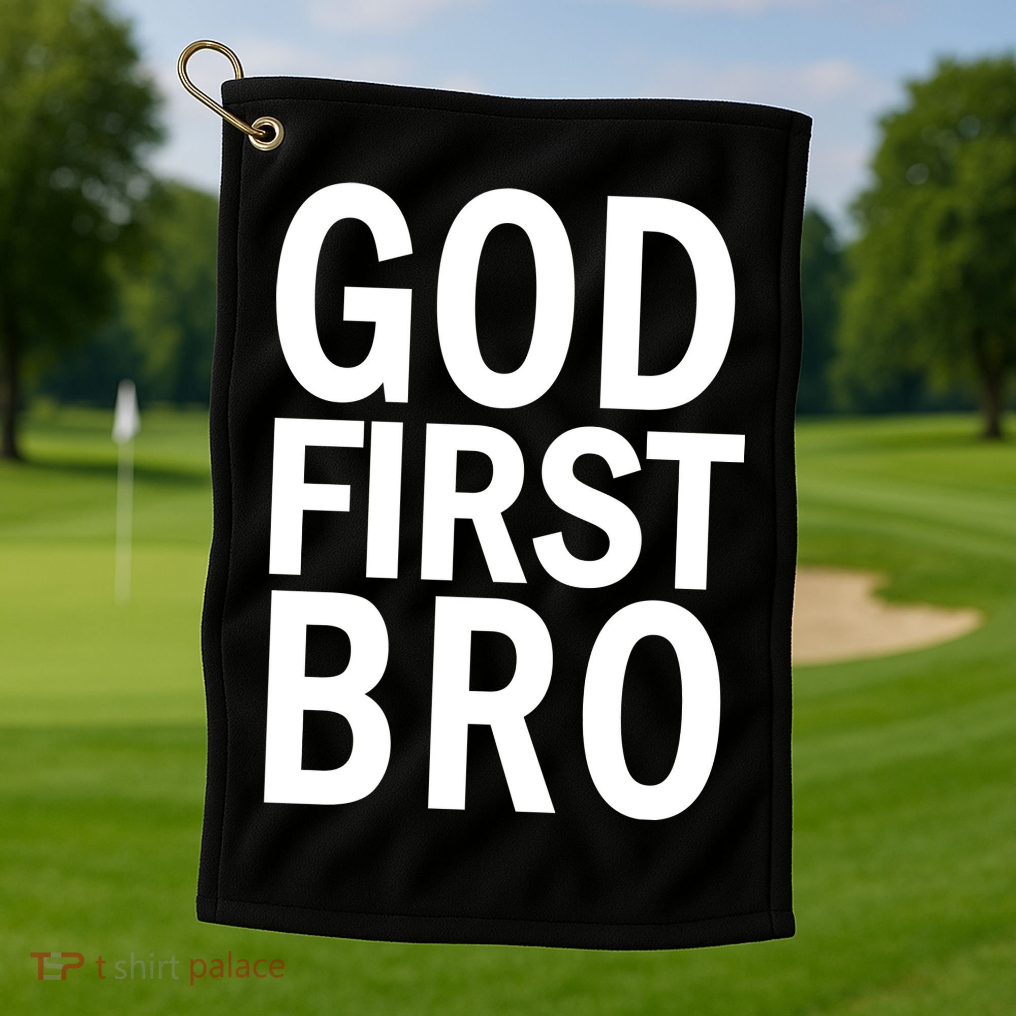 God First Bro Christian Golf Towel