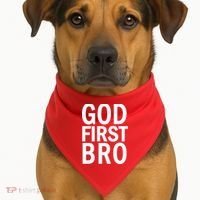 God First Bro Christian USA-Made Doggie Bandana thumb 1