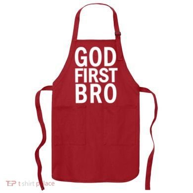 God First Bro Christian Apron