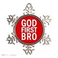 God First Bro Christian Ornament thumb 0