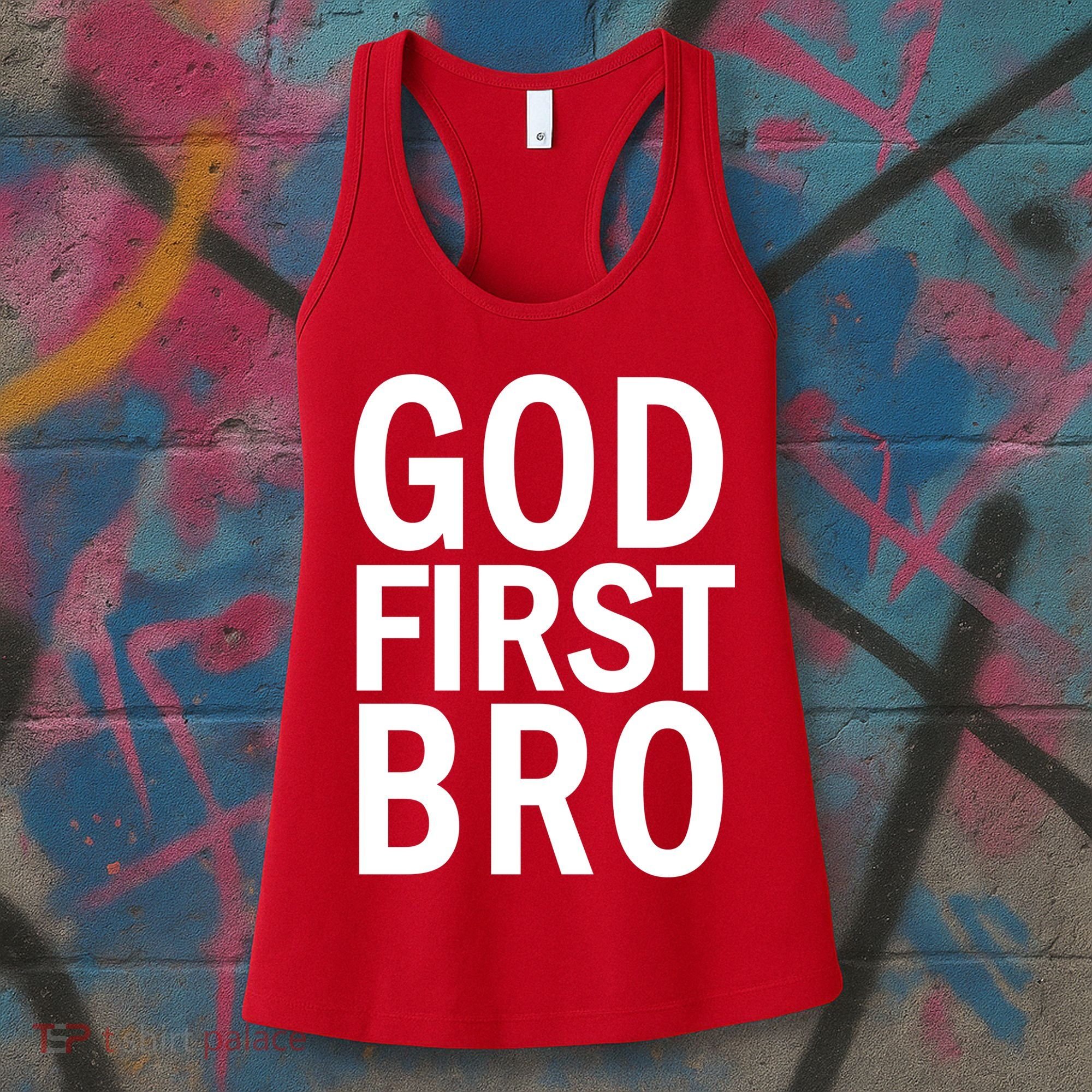 God First Bro Christian Women's Tank Top