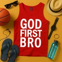 God First Bro Christian Tank Top thumb 4