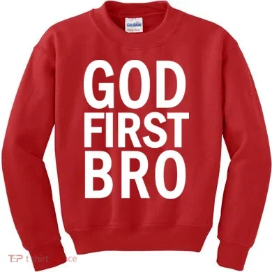 God First Bro Christian Kids Sweatshirt