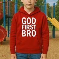 God First Bro Christian Kids Hoodie thumb 2