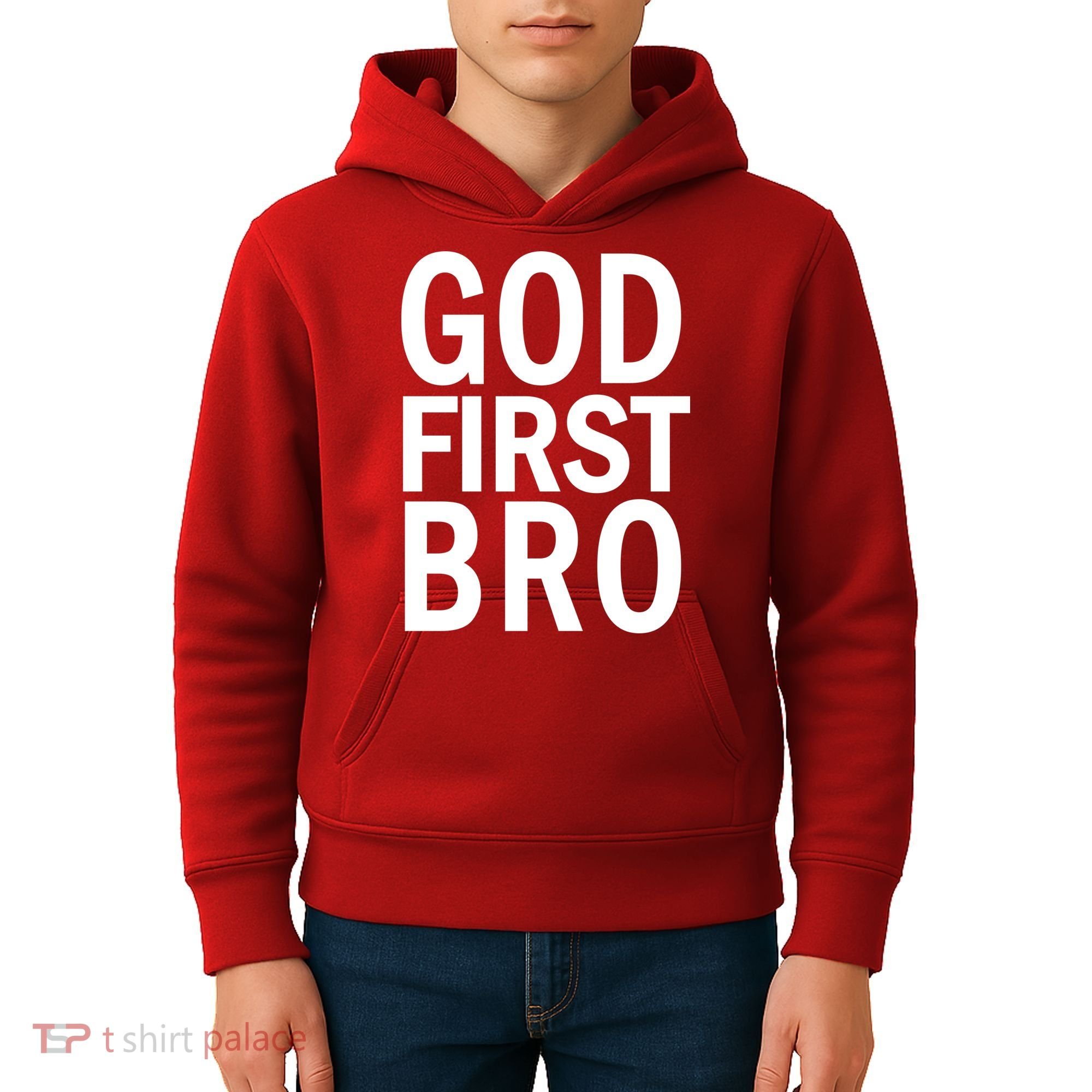God First Bro Christian Kids Hoodie