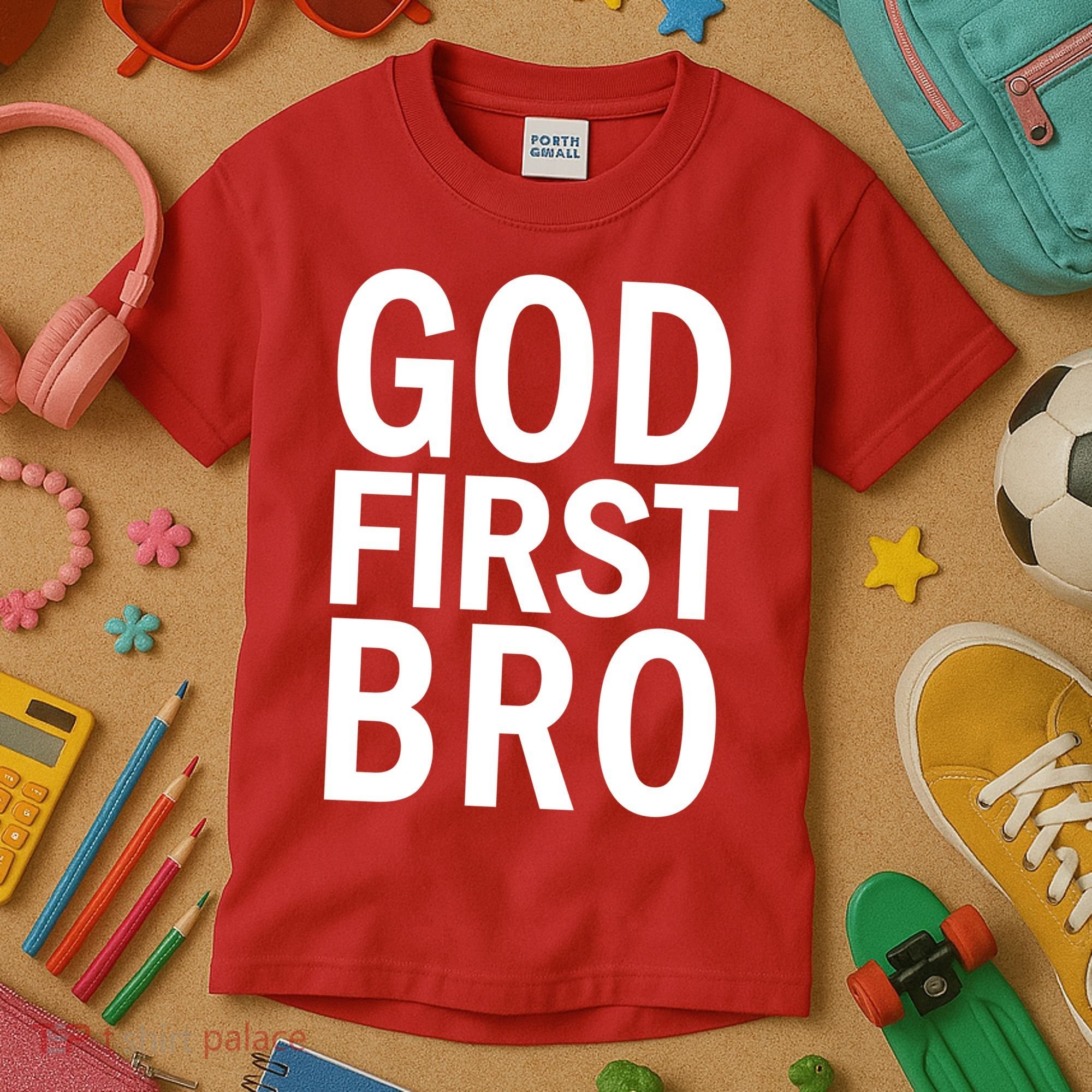 God First Bro Christian Kids T-Shirt