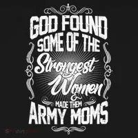 God Found Strong Army Moms Hoodie thumb 2