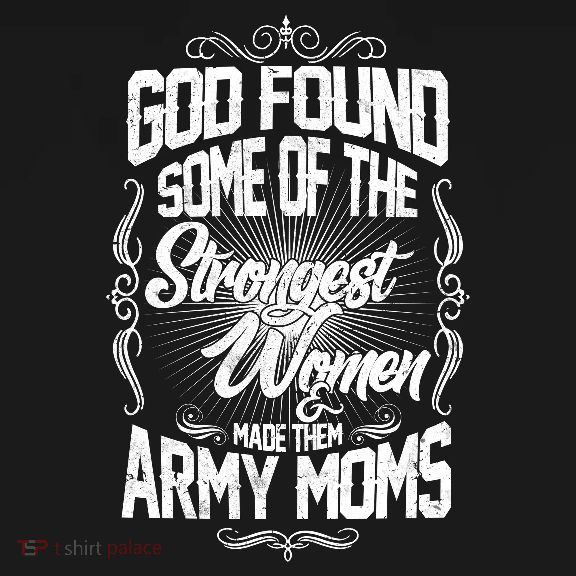 God Found Strong Army Moms Hoodie