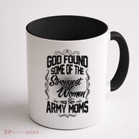 God Found Strong Army Moms Coffee Mug thumb 1