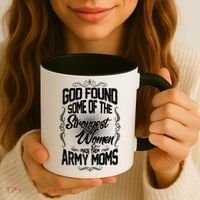 God Found Strong Army Moms Coffee Mug thumb 3