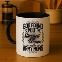 God Found Strong Army Moms Coffee Mug thumb 4