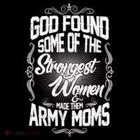 God Found Strong Army Moms Toddler Hoodie thumb 2