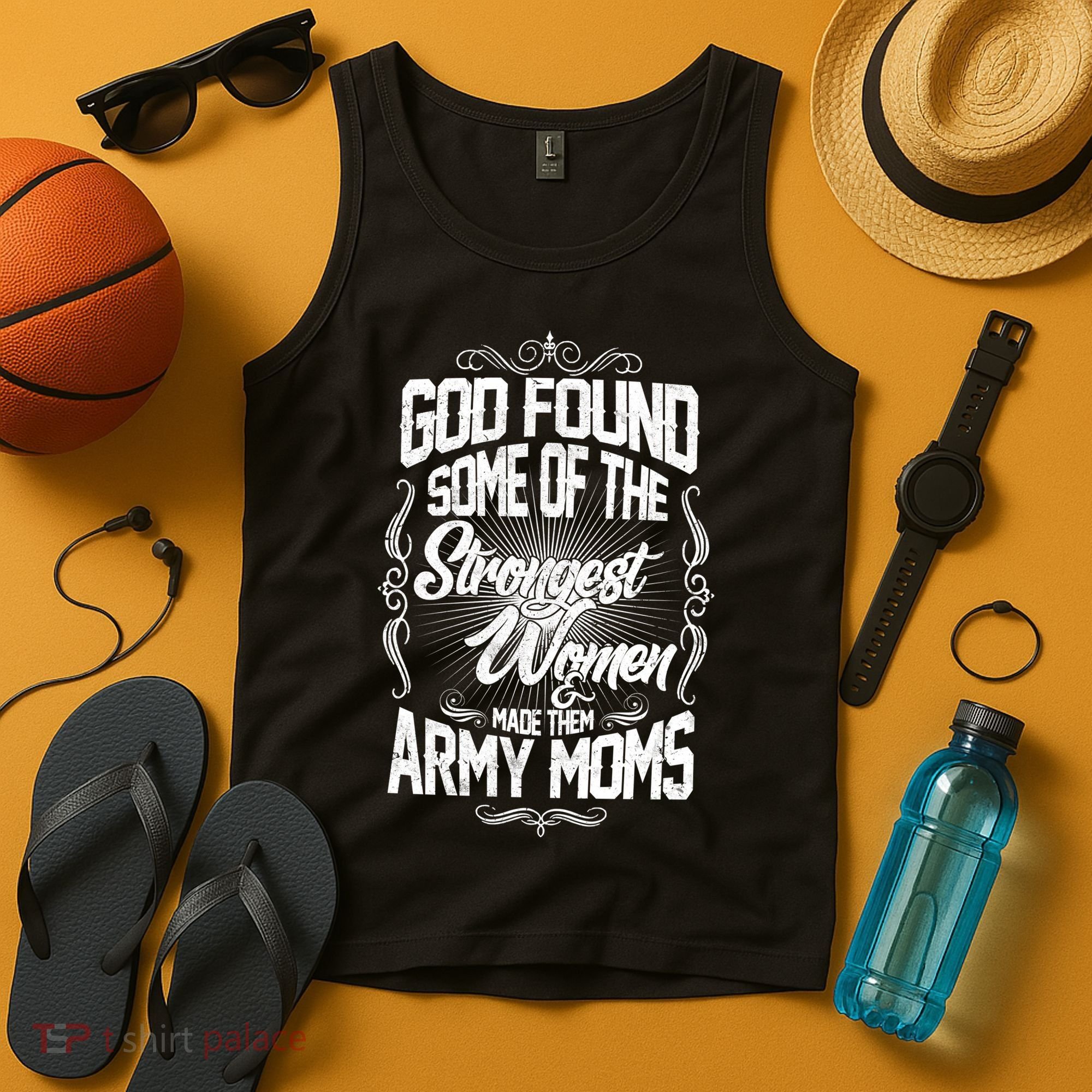 God Found Strong Army Moms Tank Top