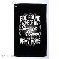 God Found Strong Army Moms Golf Towel thumb 0