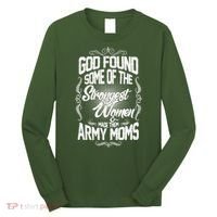 God Found Strong Army Moms Long Sleeve Shirt thumb 0