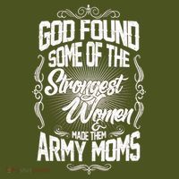 God Found Strong Army Moms Mousepad thumb 1