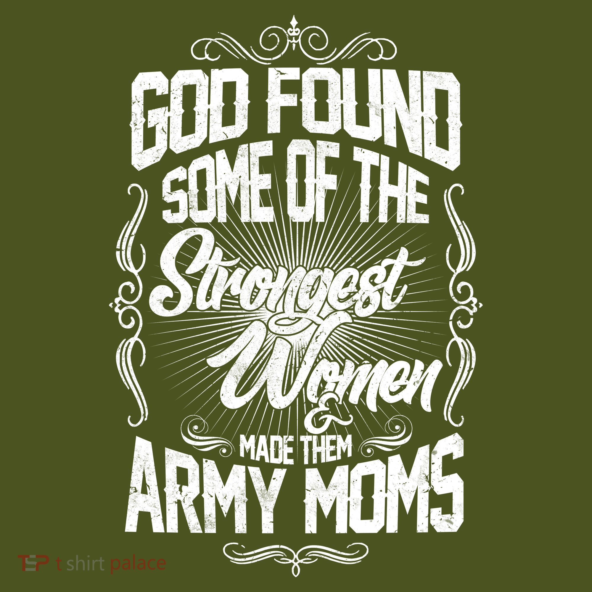 God Found Strong Army Moms Kids Hoodie